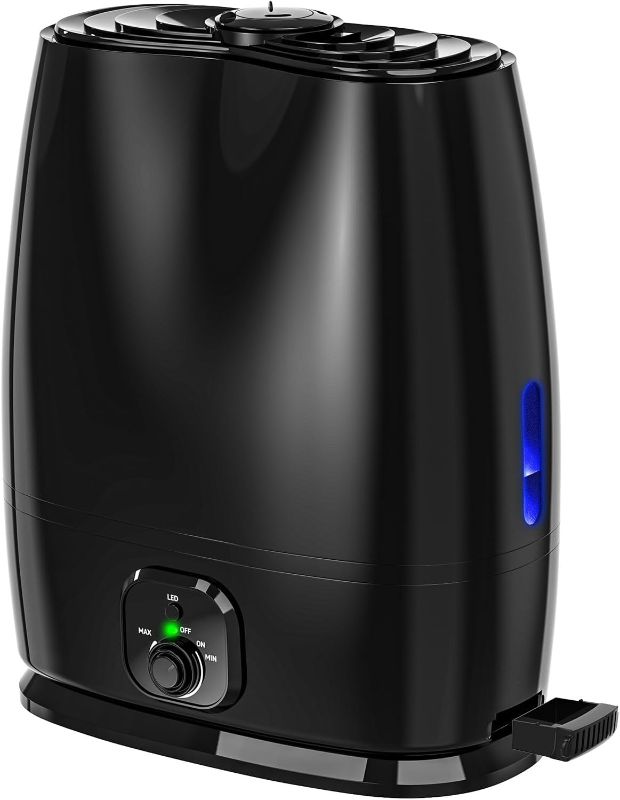 Photo 1 of 50-Hour Ultrasonic Cool Mist Humidifiers for Bedroom (6L) - Quiet, Filterless Humidifiers for Large Room w/Essential Oils Tray - Small Air Vaporizer for Baby, Kids & Nursery - Everlasting Comfort
