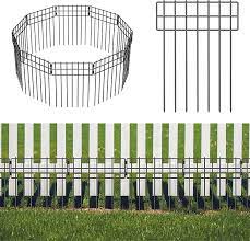 Photo 1 of 10 Pack Barrier Fence, 17 in(H) X 10 Ft(L) No Dig Garden Fencing
