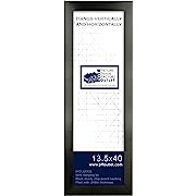 Photo 1 of (1) 13.5"x40" Picture Frame - 1.25" Flat Black Profile - Hanging Hardware and Plexiglass Included
