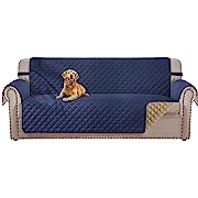 Photo 1 of  Couch Covers for Sofa, Dog Couch Covers for Pets, Couch Covers for 3 Cushion Couch Sofa, Reversible Sofa Covers Furniture Protector with Elastic Straps (Sofa, Navy Blue/Camel)

