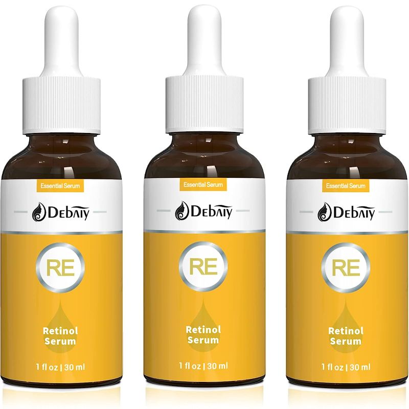 Photo 2 of 3 Pack Retinol Serum for Face Anti Aging Serum Moisturizing for Skin (1Fl.Oz/30ml)---exp date 05/2026
