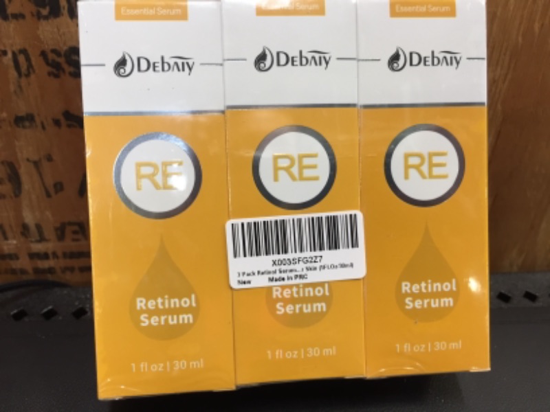 Photo 3 of 3 Pack Retinol Serum for Face Anti Aging Serum Moisturizing for Skin (1Fl.Oz/30ml)---exp date 05/2026
