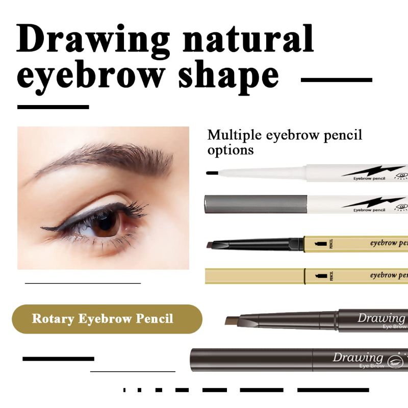 Photo 1 of 3 Different Eyebrow Pencils,Creates Natural Looking Brows Easily And Lastes All Day,3-in-1:Eyebrow Pencil  3,Middle Brown #-0420014
