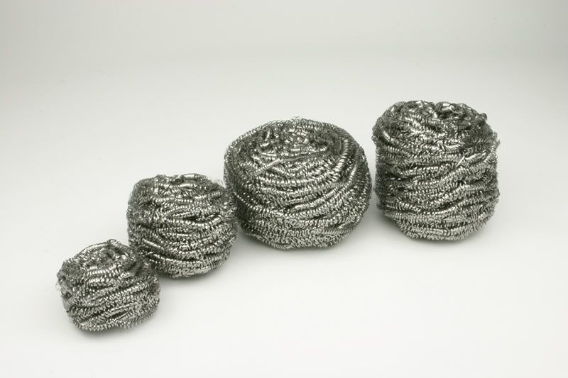 Photo 1 of 50g 410 Stainless Steel Wire Pot Scrubbers, 4/Pack