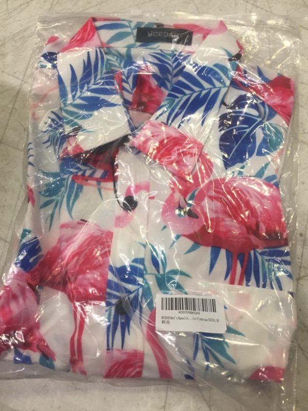 Photo 2 of MCEDAR Men's Hawaiian Shirts Short Sleeve Aloha Beach Flower Print Button Down Vacation Shirts(Size S-5XL Big and Tall)
size-m