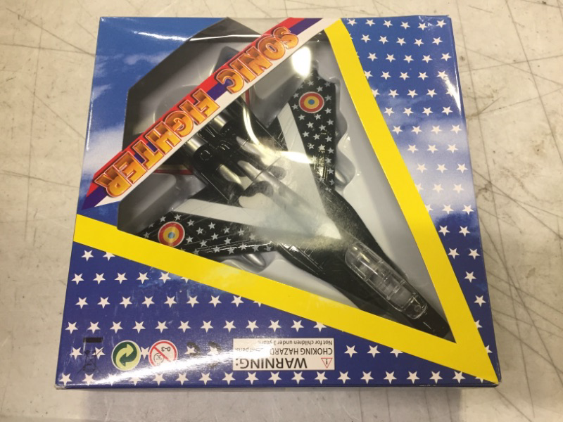 Photo 2 of Ailejia Army Air Force Fighter Jet Toy Military Aircraft Toy Fighter Jet Military Plane Mode Planes Attack Airplane Toy with Pull Back Stealth Bombers and Fighter Planes (Black)