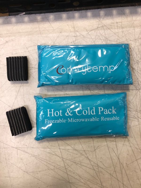 Photo 2 of Comfytemp Ice Packs for Injuries (2 Pack), Reusable Gel Hot Cold Packs, Large Ice Pack for Physical Therapy Compress with Straps for Pain of Knee Back Pain Relief, Migraine Relief Pad, Ankle, Shoulder 10.5x14.5 Inch (2 packs)