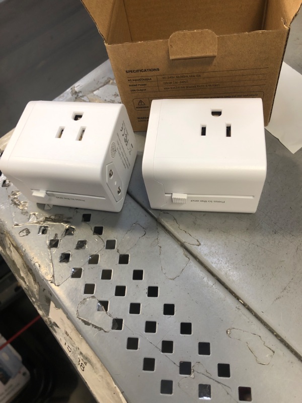 Photo 2 of [2-Pack] European Travel Plug Adapter, 3 Outlets 3 USB Ports Slide-Out Europlug, SUPERDANNY International Power Plug Adapter Travel Essentials for US to Most of Europe EU Italy Spain France Germany