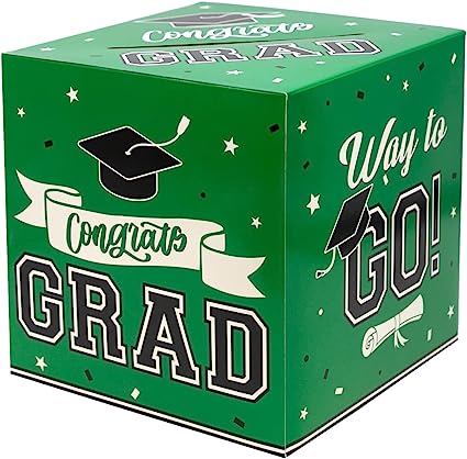 Photo 2 of DAZONGE Graduation Party Decorations 2023 Green - Graduation Card Box Holder - Graduation Box Graduation Gift for 2023 Graduation Decorations