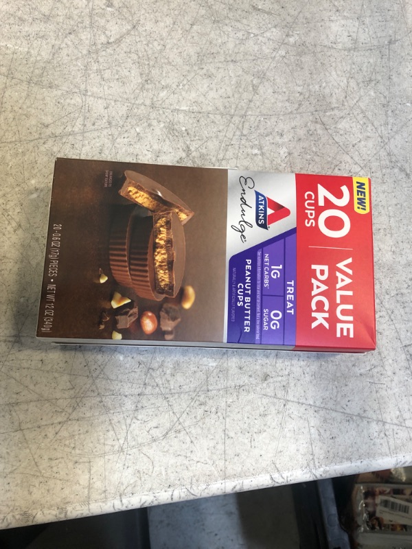 Photo 2 of Atkins Endulge Treat Peanut Butter Cups. Rich Milk Chocolate Flavored Cup & Creamy Peanut Butter. Keto-Friendly. Value Pack (20 Pieces) 1 Count (Pack of 1) Atkins Endulge Treat Peanut Butter Cups EXP JULY 2023