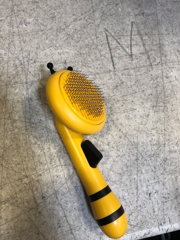 Photo 2 of Beenefits 2022 Newest Design Self-Cleaning Slicker Brush for Dogs and Cats - The Ultimate Dog Brush for Shedding Hair, Fur, - Comb for Grooming Long Haired & Short Haired Dogs, Cats, Rabbits, & More - Deshedding Tool, Cat Brush