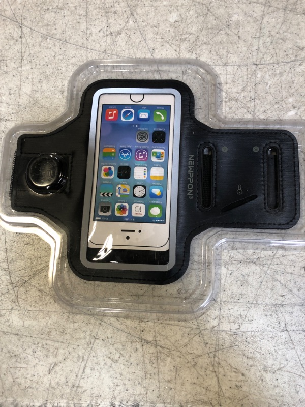 Photo 2 of Newppon Cell Phone Running Armband :With Airpods Pro Holder Case for iPhone Pro Max Plus Mini SE (14/13/12/11/X/XS/XR/8/7) Galaxy Ultra Plus Edge Note (22/21/20/10/9/8) & Key Pocket & Adjustable Strap Black S:iPhone 14/Mini/8/7/6/5/4/3/SE/Galaxy Mini