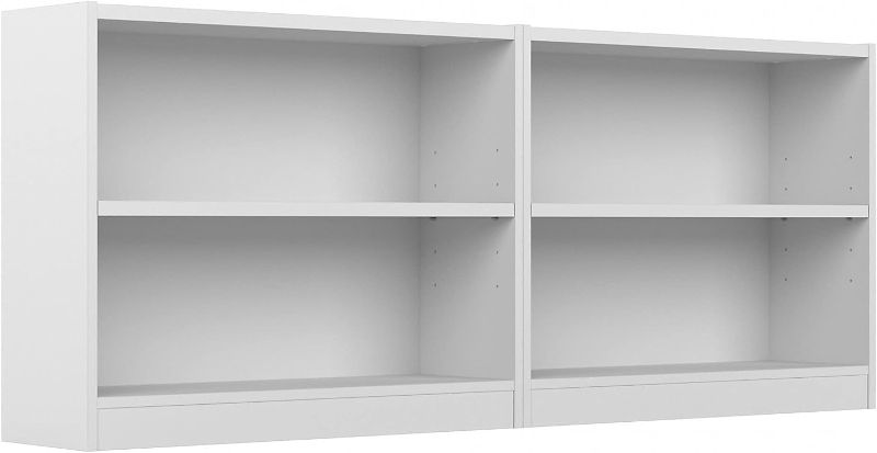 Photo 1 of Kings Brand Furniture White Wood 4 Cube Organizer Storage Bookcase