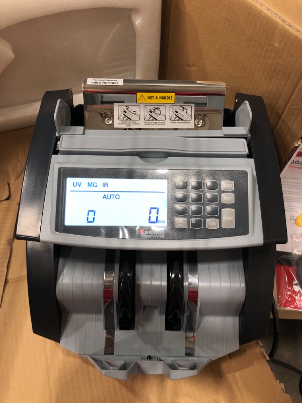 Photo 2 of Cassida 5520 UV/MG - USA Money Counter with ValuCount, UV/MG/IR Counterfeit Detection, Add and Batch Modes - Large LCD Display & Fast Counting Speed 1,300 Notes/Minute UV/MG Counterfeit Detection Detection