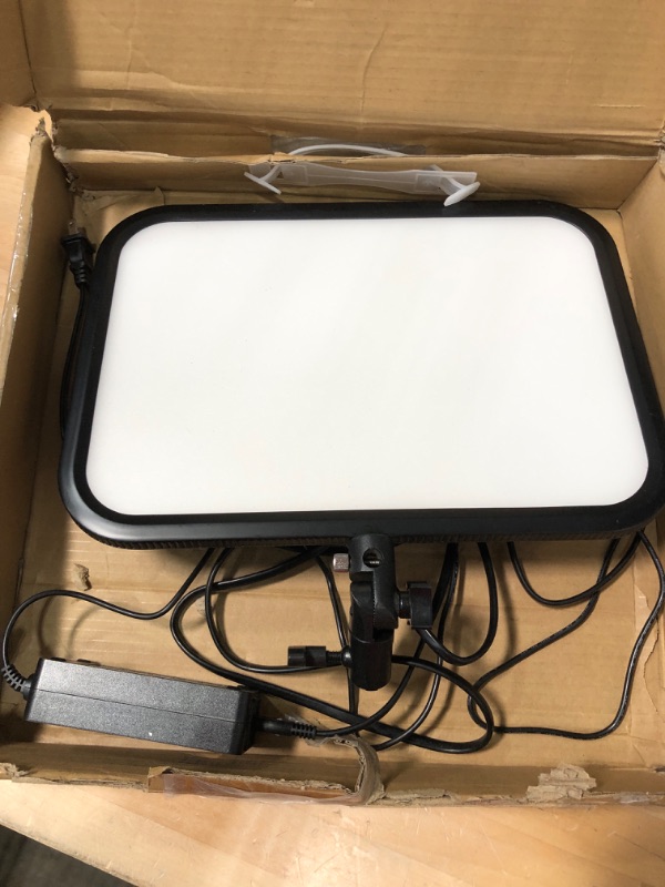 Photo 2 of LED Video Light Panel, 45W Photography Light Studio Video Lighting, Bi-Color Light 3200K–7500K, 8 Scene Lighting Effects, for Live Streaming, Studio Photography, Video Shooting, Web Conferencing
