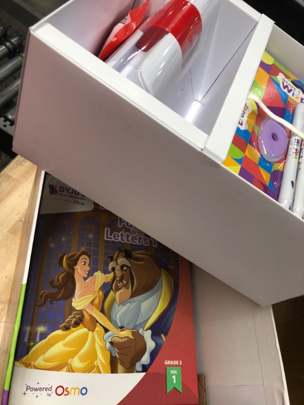 Photo 2 of BYJU’S Learning Kits: Disney, 3rd Grade Premium Edition (App + 9 Workbooks) Ages 7-9 - Featuring Disney & Pixar Characters - Learn Comprehension, Fractions, & Word Problems - Osmo Fire Base Included Fire Tablet 3rd Grade