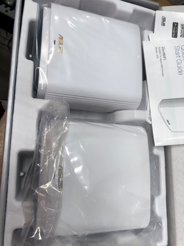 Photo 2 of ASUS ZenWiFi AX6600 Tri-Band Mesh WiFi 6 System (XT8 2PK) - Whole Home Coverage up to 5500 sq.ft & 6+ rooms, AiMesh, Included Lifetime Internet Security, Easy Setup, 3 SSID, Parental Control, White AX6600 | Tri-Band | 2PKs