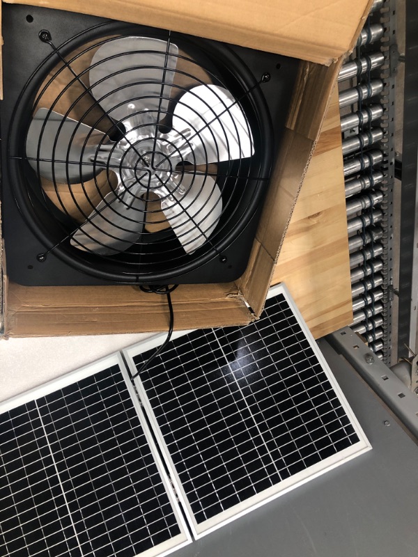 Photo 2 of *Unable to Test** ECO-WORTHY 25W Solar Powered Attic Ventilator Gable Roof Vent Fan with 30W Foldable Solar Panel - Solar Fans for Home Attic, Greenhouse, RV or Outdoor, Ready-to-Use Solar Vent Fan, Solar Roof Vent 30W Foldable Solar Panel+12.6in Fan