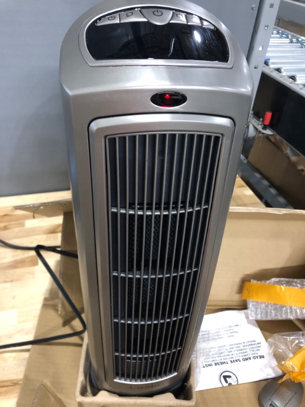 Photo 2 of Lasko 1500W Digital Ceramic Space Heater with Remote, 755320, Silver