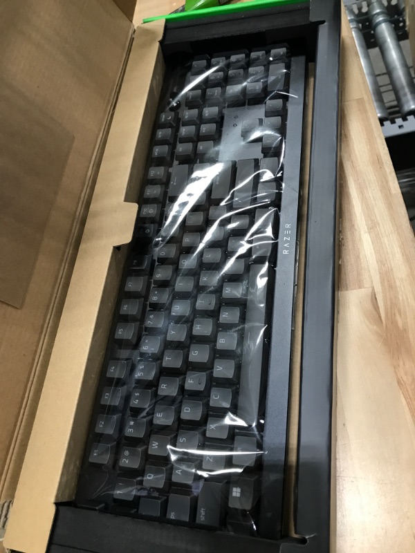 Photo 2 of Razer DeathStalker V2 Gaming Keyboard: Low-Profile Keys - Linear Red Optical Switches - Ultra-Durable Coated Keycaps - Durable Aluminum Top Plate - Multi-Function Roller and Media Button - Chroma RGB Classic Black V2 Linear Optical Switch