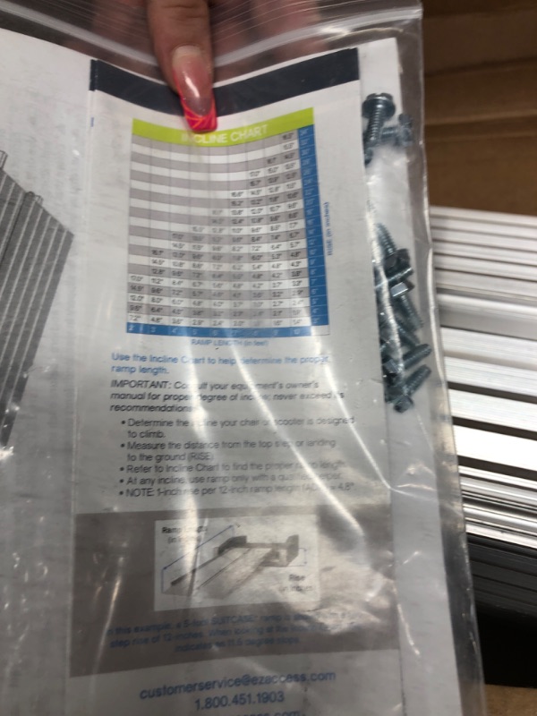 Photo 1 of EZ-Access Transitions Modular Aluminum Entry Ramp, 5" Rise 5 Inch Rise (Pack of 1)