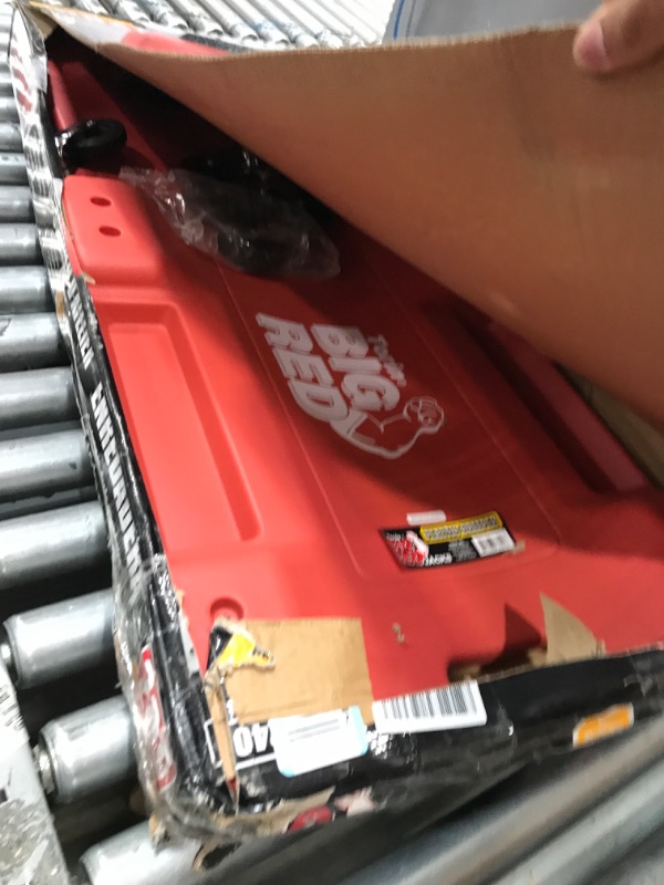 Photo 2 of BIG RED TRP6240 Torin Blow Molded Plastic Rolling Garage/Shop Creeper: 40" Mechanic Cart with Padded Headrest, Dual Tool Trays and 6 Casters, Red