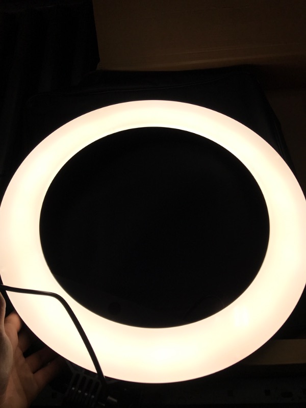 Photo 1 of TESTED**18 inch LED Ring Light with Tripod Stand Dimmable Makeup Selfie Ring Light for Studio Portrait YouTube Vlog Video Shooting with Carrying Bag and Remote Controller, CRI 90