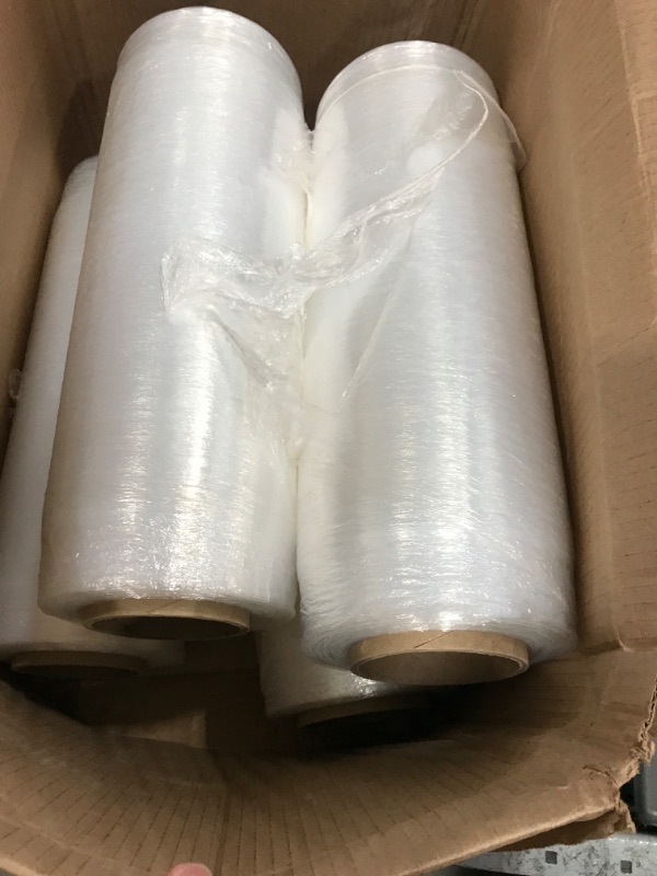 Photo 2 of PackageZoom Pre Stretched 15” x 1500 ft 4 Rolls Stretch Wrap Film Clear Cling Plastic for Moving and Packaging Stretch Wrap 15" wide x 1500 ft x 4 Rolls