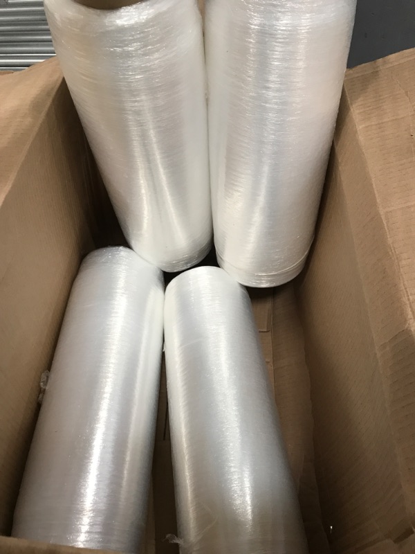 Photo 3 of PackageZoom Pre Stretched 15” x 1500 ft 4 Rolls Stretch Wrap Film Clear Cling Plastic for Moving and Packaging Stretch Wrap 15" wide x 1500 ft x 4 Rolls