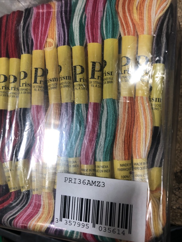 Photo 2 of 108 pc Assorted Craft Quality Thread Specialty Pack (3 Packs of 36 skeins)