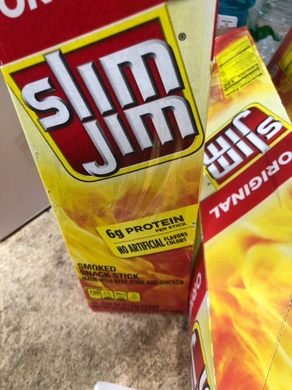 Photo 2 of 2 Slim Jim Giant Smoked Meat Stick, Original Flavor, Keto Friendly, 0.97 Ounce (Pack of 24) Original 0.97 Ounce (Pack of 24)