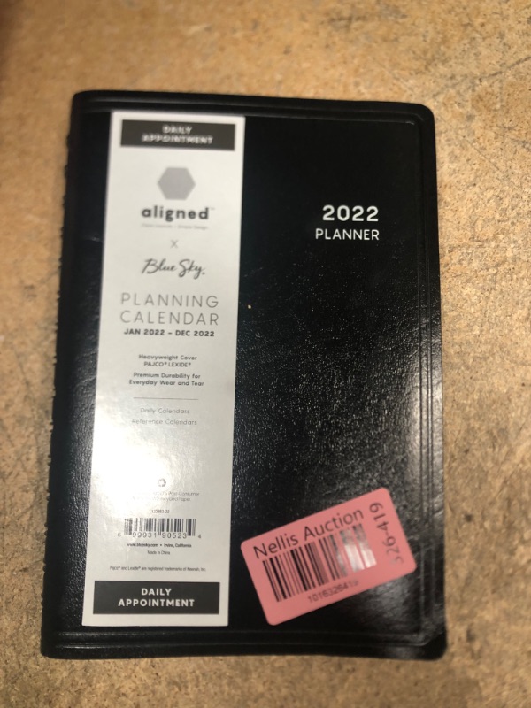 Photo 2 of 2022 Planner Daily Appointment Book Weekly/Monthly 5x8 Poly Black - Aligned