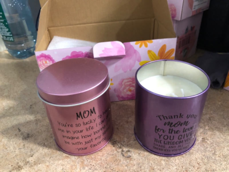 Photo 2 of 2 Packs Soy Scented Candles for Mother's Day,Mom Gift Lavender&Peony Cherry Blossom Candle,The Ideal Gift for Mom Birthday, Christmas, Mother's Day, Thanksgiving,9oz