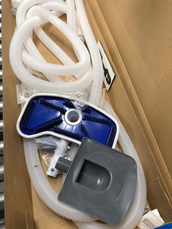 Photo 2 of *SLIGHTLY USED**BESTWAY 58234 ABOVE GROUND POOL CLEANING & MAINTENANCE ACCESSORIES SET KIT FOR FILTER PUMPS WITH A 530 GPH FLOW RATE - BLUE
