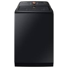 Photo 1 of 5.5 cu. ft. Smart High-Efficiency Top Load Washer with Impeller and Auto Dispense System in Brushed Black, ENERGY STAR
