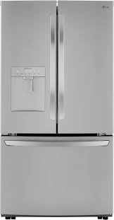 Photo 1 of LG 29-cu ft French Door Refrigerator with Ice Maker (Printproof Platinum Silver) ENERGY STAR