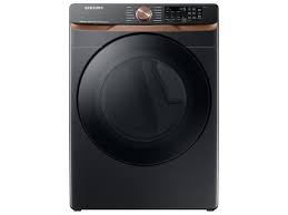 Photo 1 of Samsung 7.5 cu. ft. Smart Electric Dryer in Brushed Black with Steam Sanitize+ and Sensor Dry