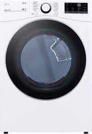 Photo 1 of LG ThinQ 7.4-cu ft Stackable Smart Electric Dryer (White) ENERGY STAR