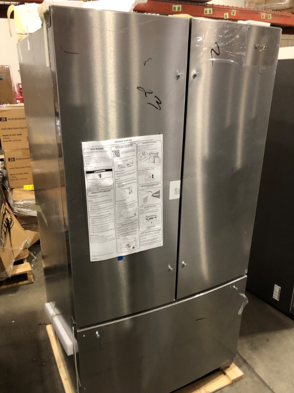 Photo 2 of Whirlpool 26.8-cu ft French Door Refrigerator with Dual Ice Maker (Fingerprint Resistant Stainless Steel) ENERGY STAR