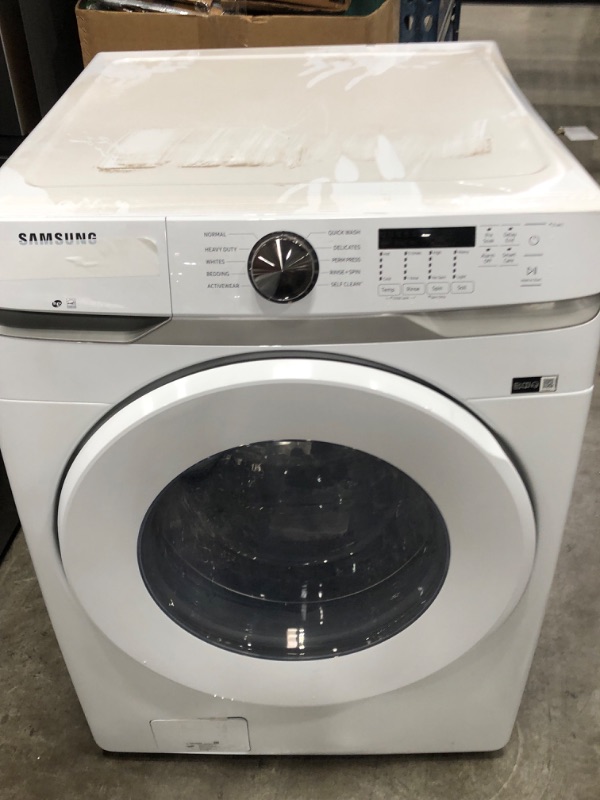 Photo 2 of Samsung 4.5-cu ft High Efficiency Stackable Front-Load Washer (White) ENERGY STAR