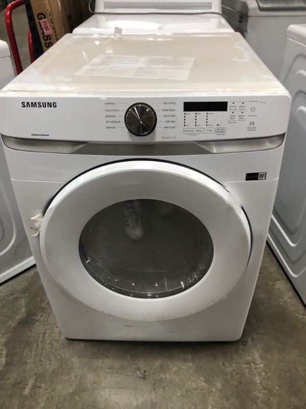 Photo 2 of Samsung 7.5-cu ft Stackable Electric Dryer (White)