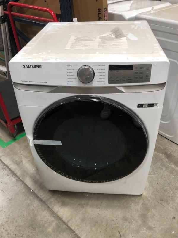 Photo 2 of Samsung 7.5-cu ft Stackable Steam Cycle Smart Electric Dryer (White)