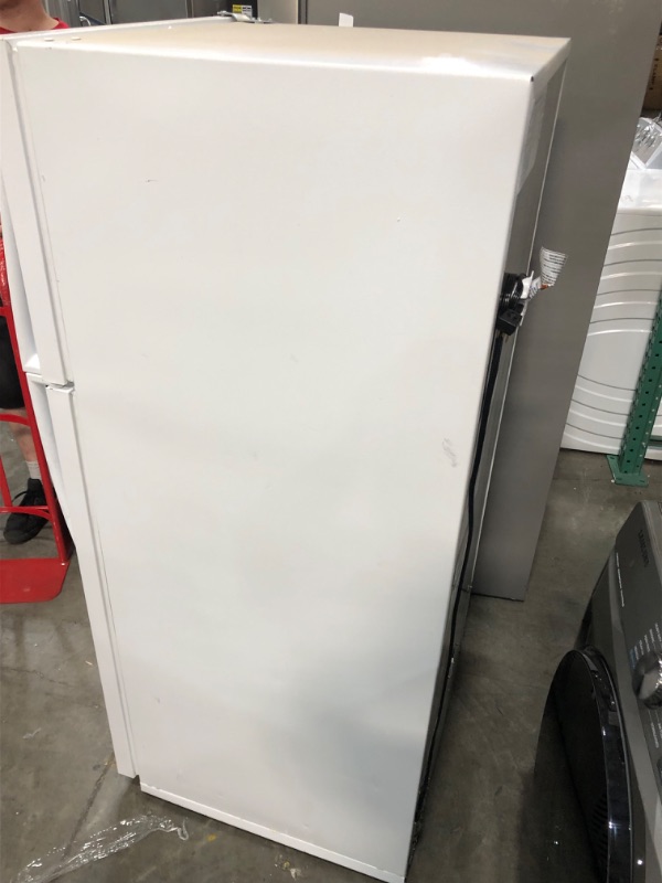 Photo 1 of Whirlpool 14.3-cu ft Top-Freezer Refrigerator with Optional Ice Maker Kit - White
