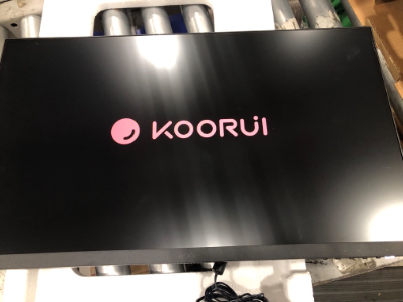 Photo 2 of KOORUI 24 Inch Computer Monitor Full HD 1920 x 1080p VA Display 75Hz 3000:1 Contrast Ratio with HDMI, VGA, Frameless, 75 x 75 mm VESA Mountable, Ergonomic Tilt, Black