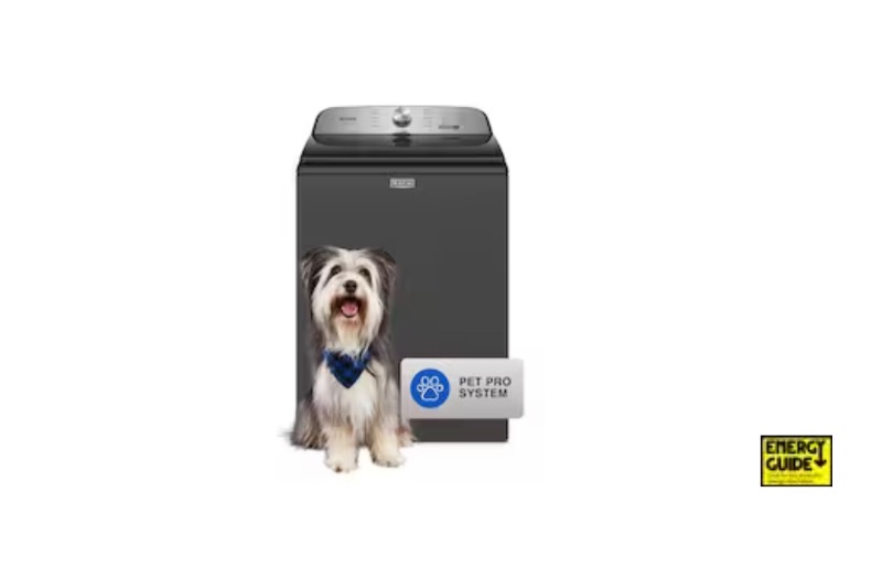 Photo 1 of Maytag Pet Pro 4.7-cu ft High Efficiency Agitator Top-Load Washer (Volcano Black)