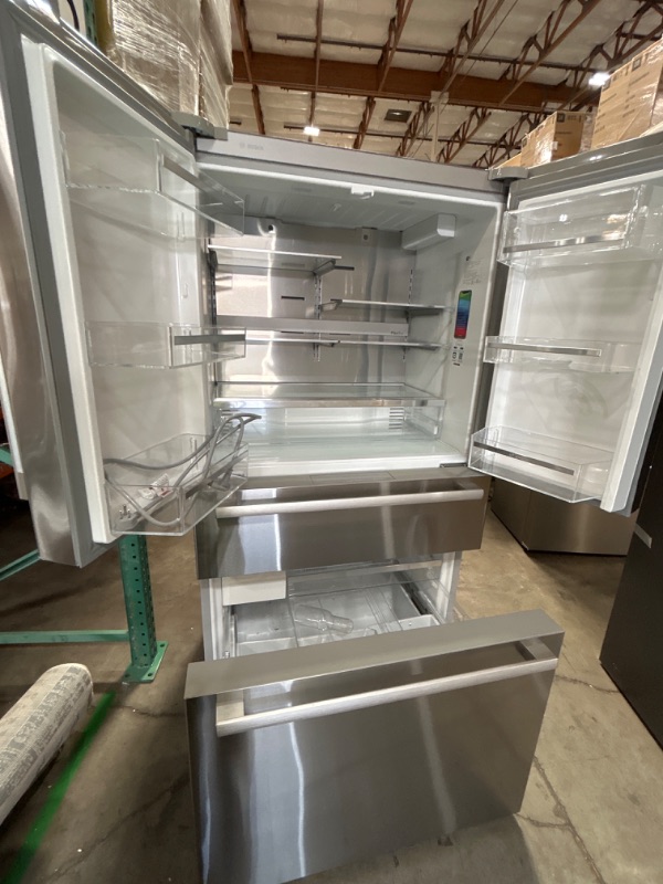 Photo 1 of LIKE NEW-Bosch 800 Series 21-cu ft 4-Door Counter-depth French Door Refrigerator with Ice Maker (Stainless 