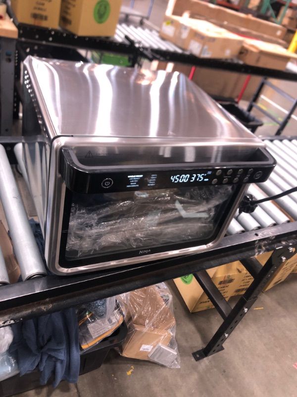 Photo 2 of *DAMAGED*
Ninja DT201 Foodi 10-in-1 XL Pro Air Fry Digital Countertop Convection Toaster Oven with Dehydrate and Reheat, 1800 Watts, Stainless Steel Finish Stainless Steel Finish Convection Toaster Oven