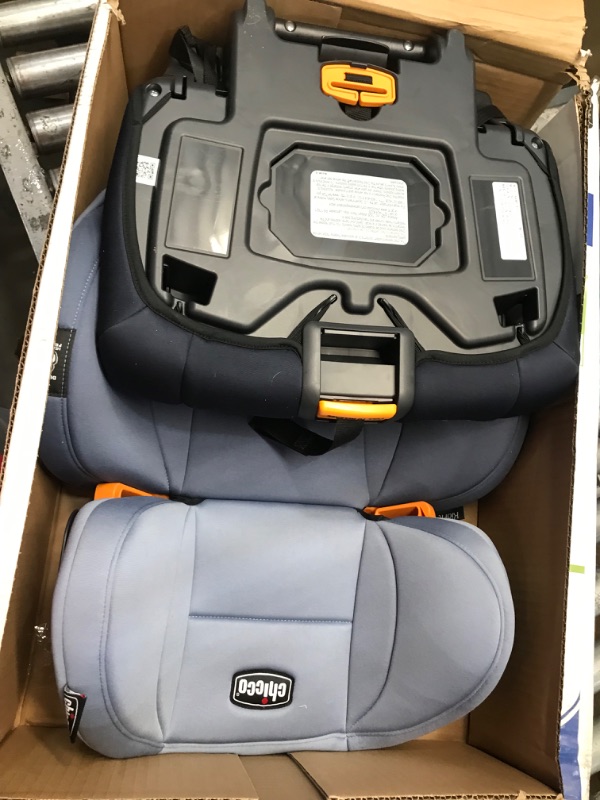 Photo 4 of Chicco KidFit ClearTex Plus 2-in-1 Belt-Positioning Booster Car Seat, Backless and High Back Booster Seat, for Children Aged 4 Years and up and 40-100 lbs. | Reef/Navy KidFit Plus with ClearTex® No Chemicals Reef