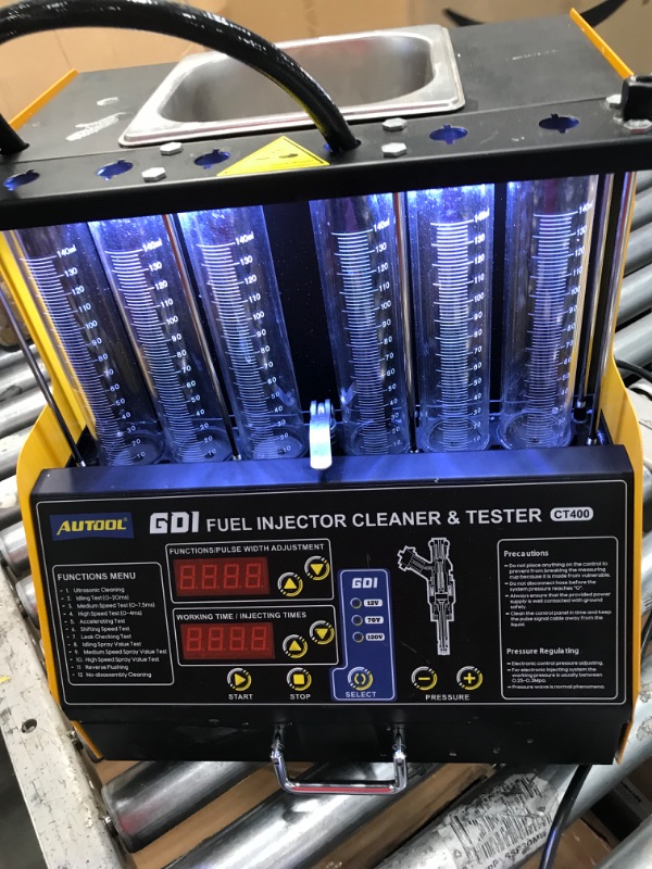 Photo 3 of AUTOOL GDI Fuel Injector Cleaner & Tester 110V Ultrasonic Wave Fuel Injection Leakage Tester 6-Cylinder Automotive Fuel Injector Cleaning Machine