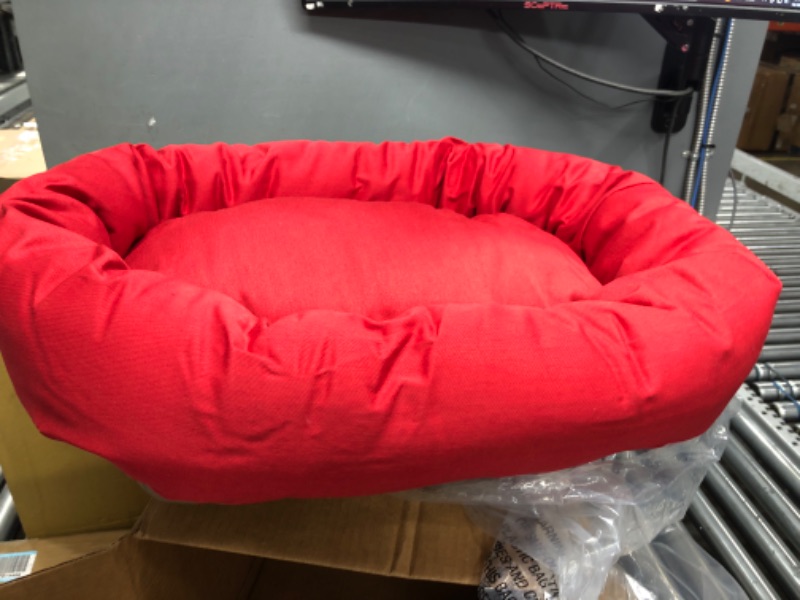 Photo 2 of 24 inch Red Bagel Dog Bed By Majestic Pet Products Red 24 in